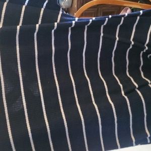A blue shirt with stripes